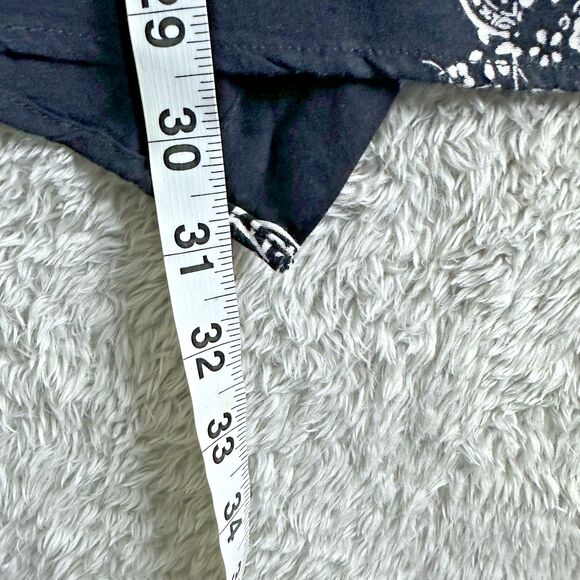 Soft Surroundings Womens Tunic Top M Asymmetrical Black Lantern Print Rayon Boho - Picture 8 of 15